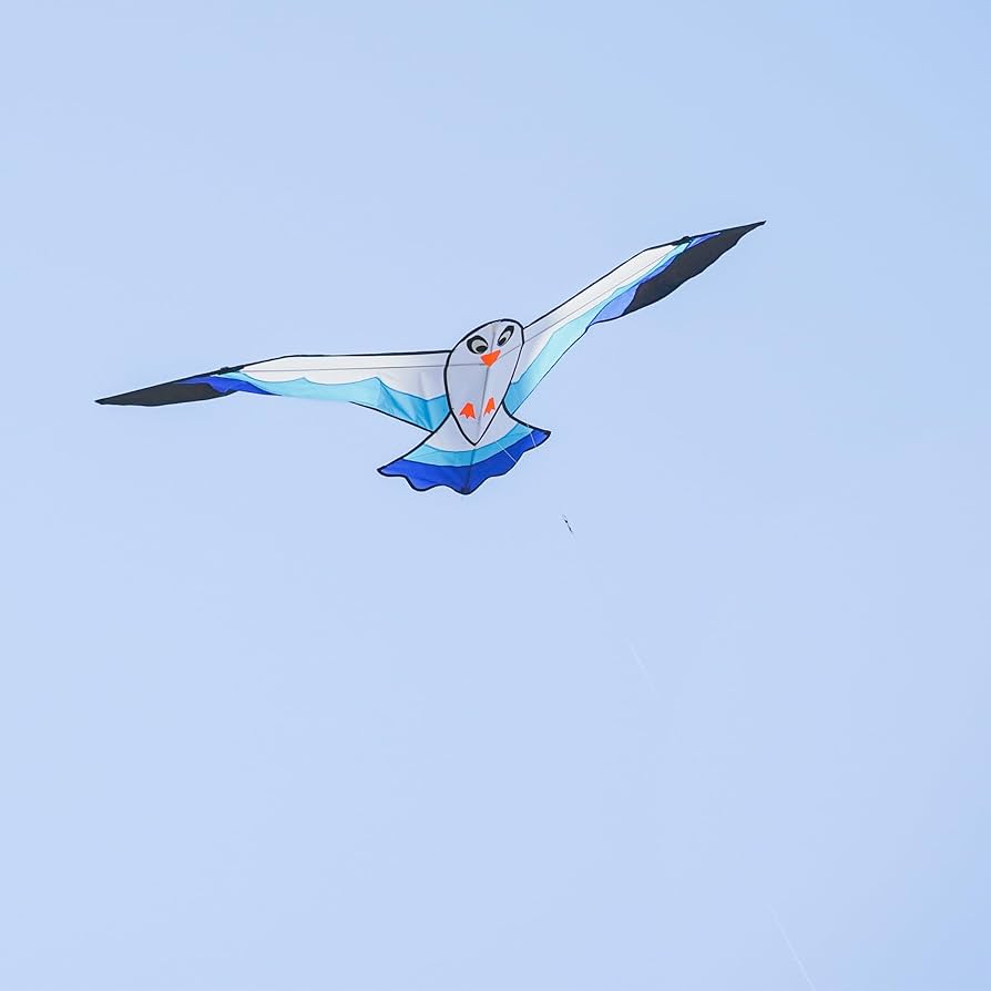 Blue Seabird Kite (HUGE at 70" Wide)