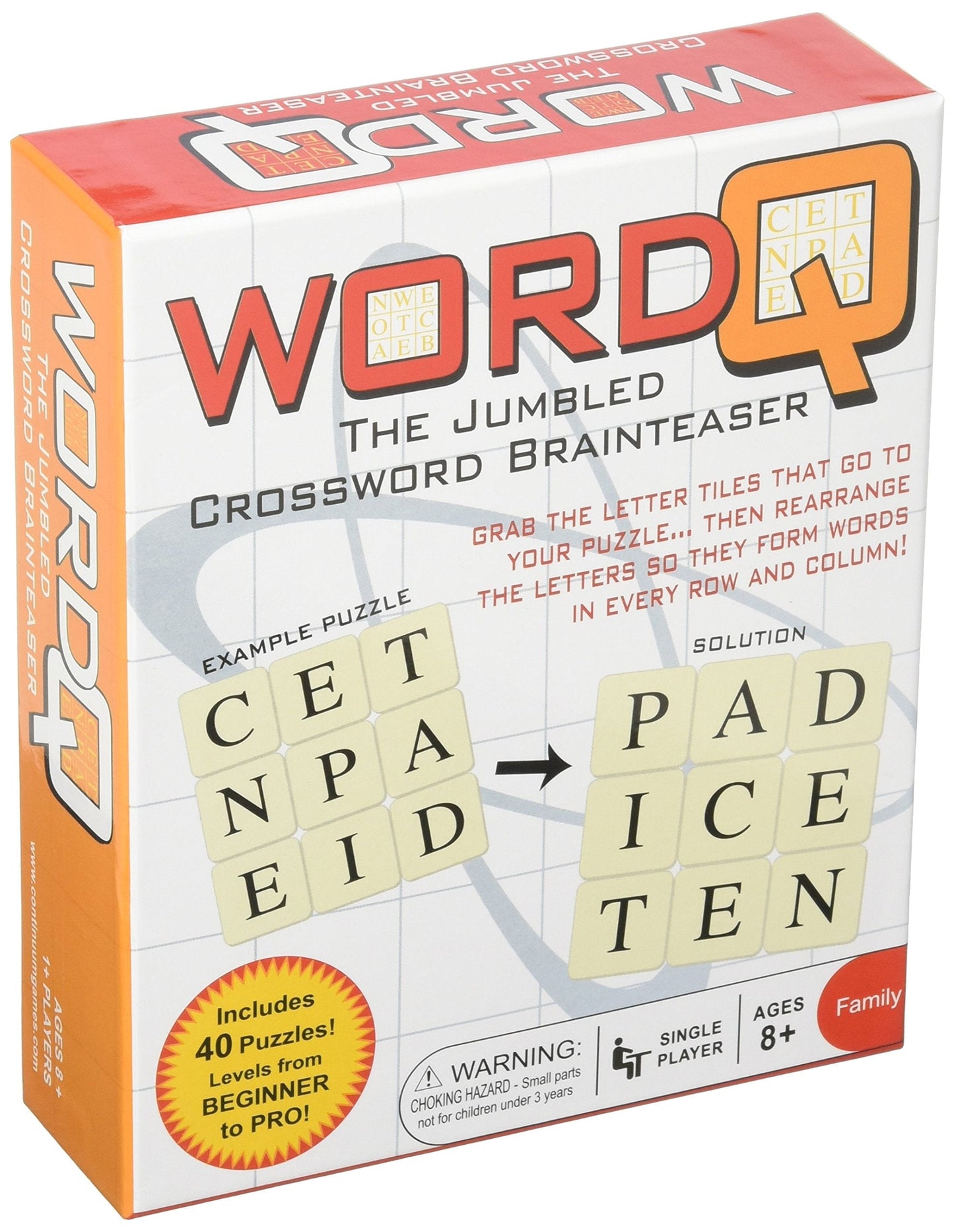 Word Q Crossword Brainteaser Board Game