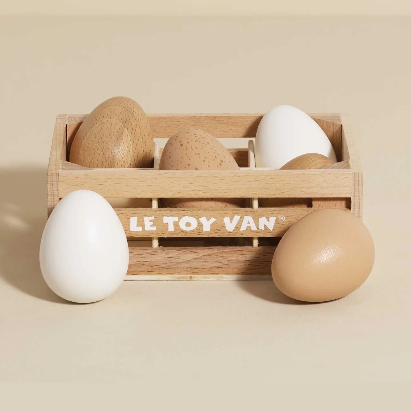 Farm Eggs Wooden Market Crate