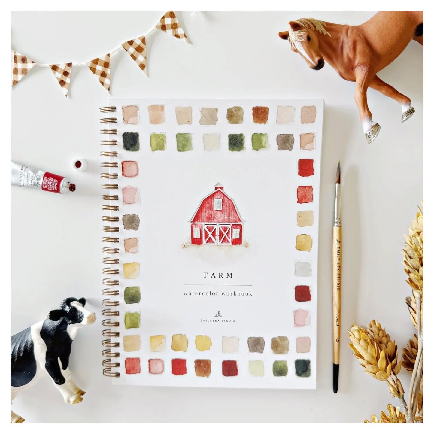 Farm Watercolor Workbook