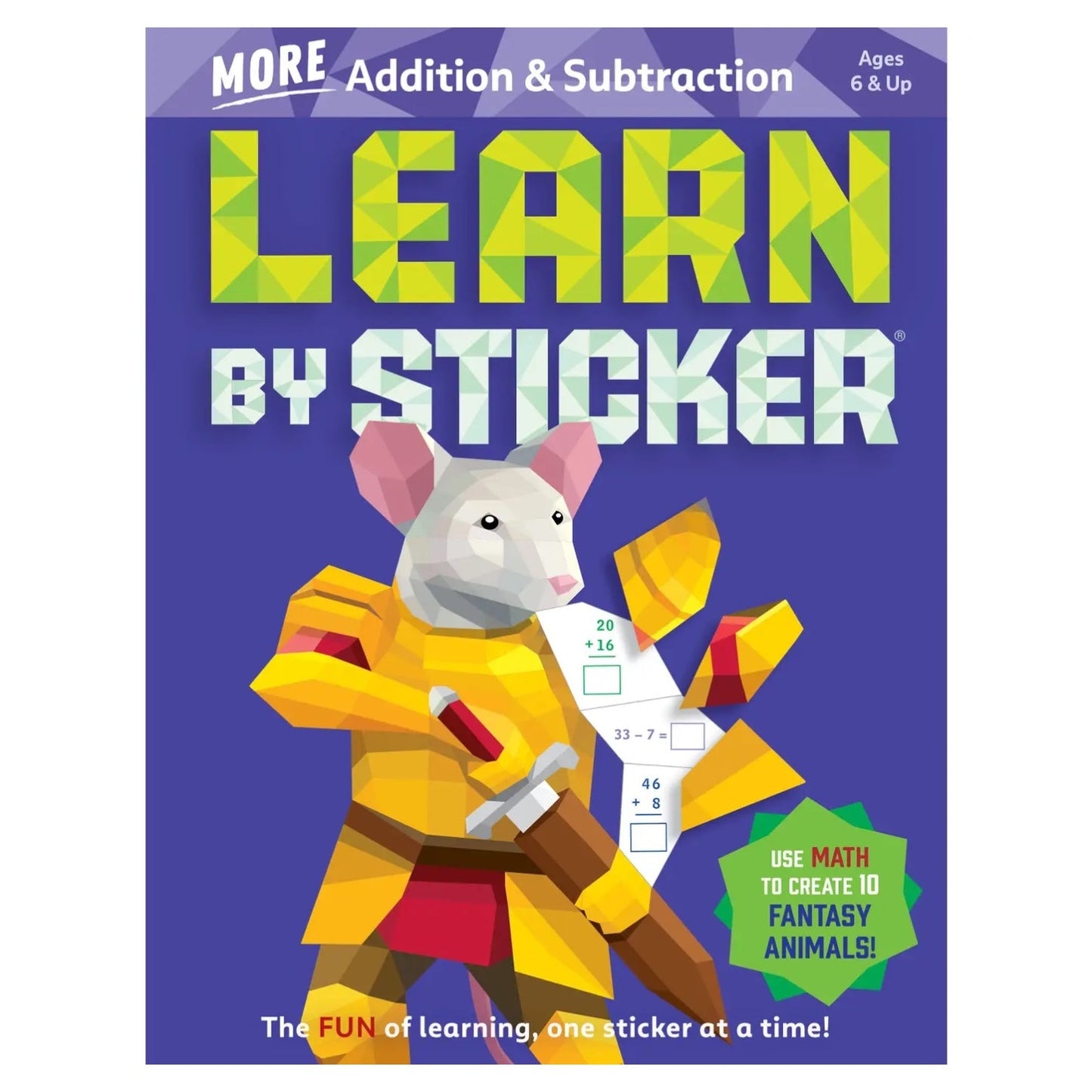 Learn By Sticker: More Addition & Subtraction