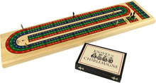 Solid Wood Cribbage with Cards