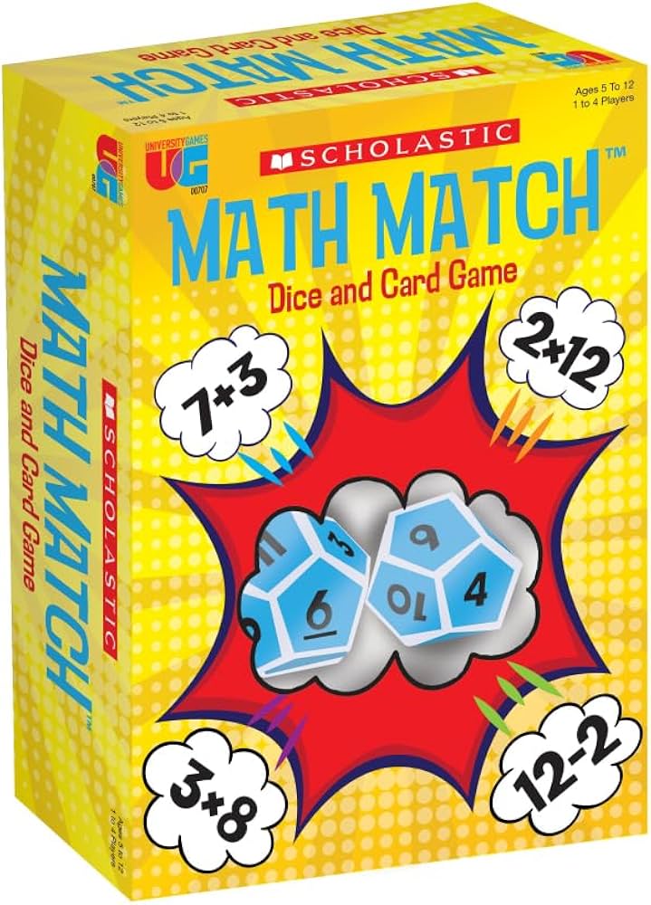 Scholastic Math Match Dice and Card Game