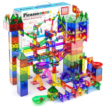 PicassoTiles 120pc Magnetic Marble Run Set