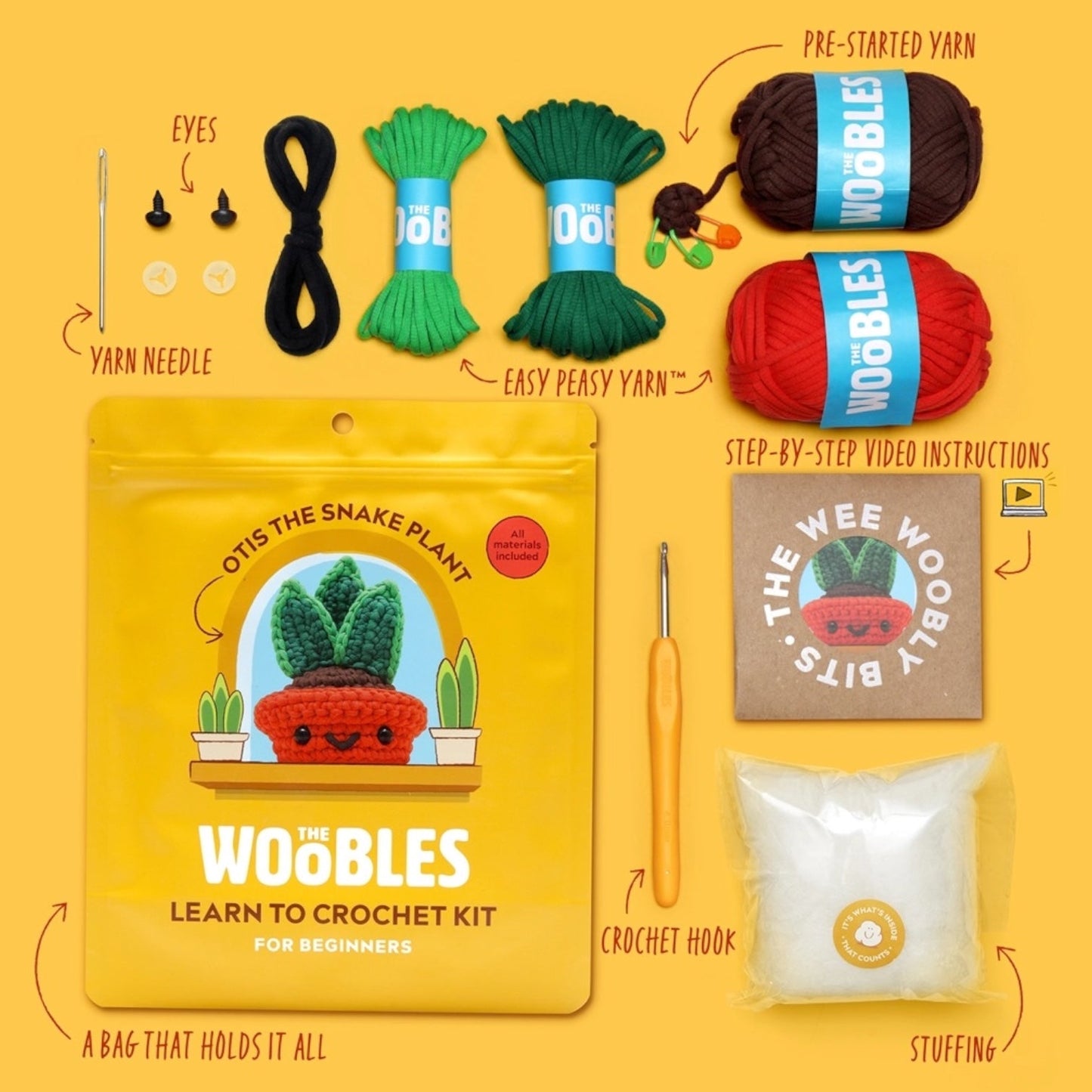 Otis the Snake Plant Crochet Kit