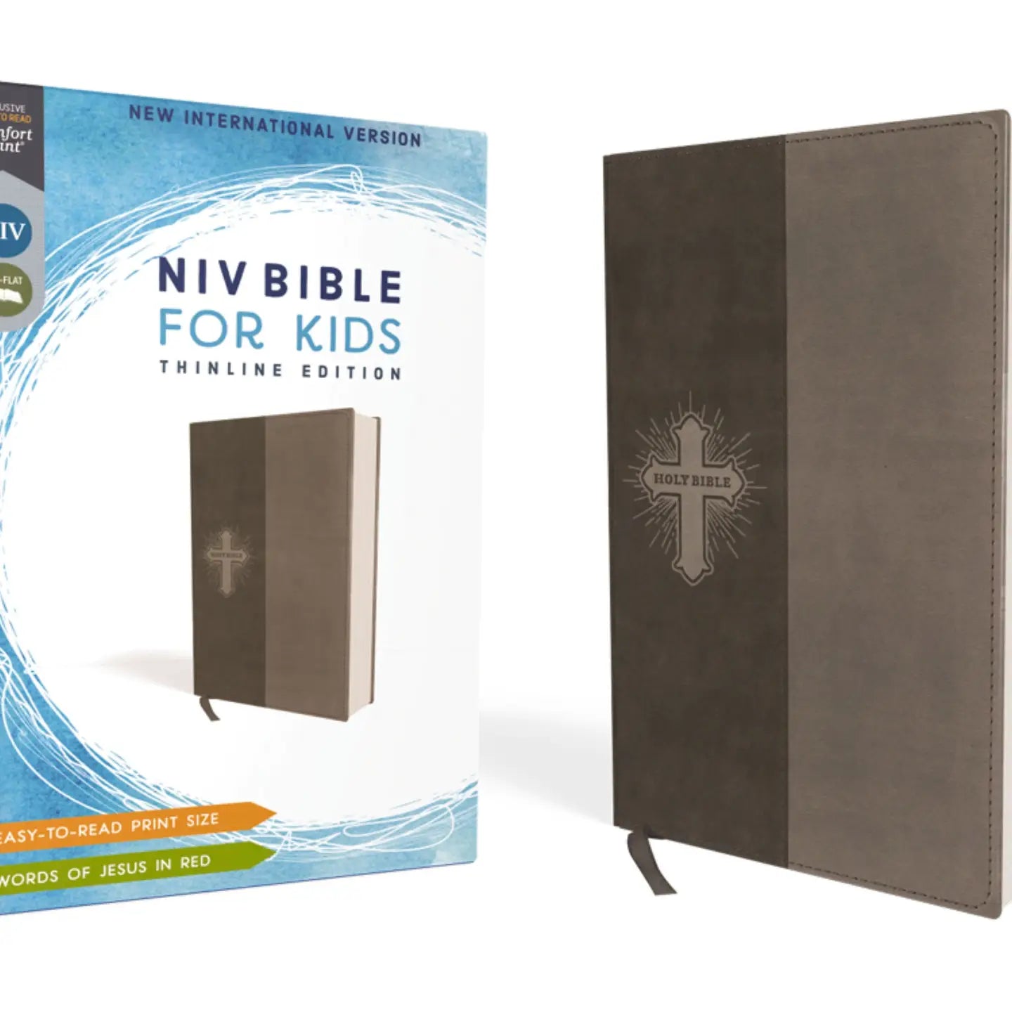NIV Bible For Kids (Leathersoft Grey)