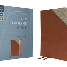 NIV Thinline Bible (Leathersoft Brown, Red Letter)