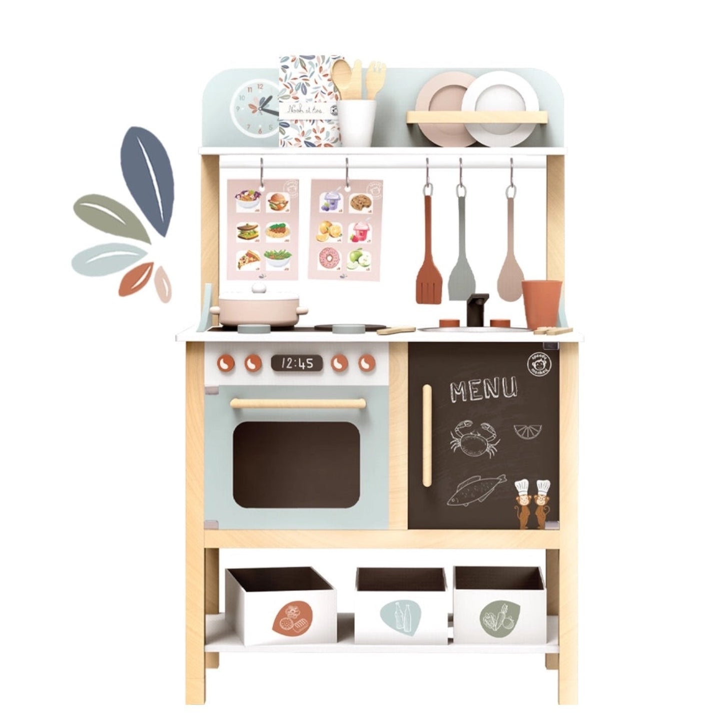 Wooden Modern Kitchenette (Neutral)