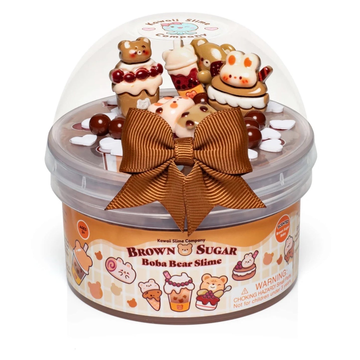 Brown Sugar Boba Bear Signature Dome Slime