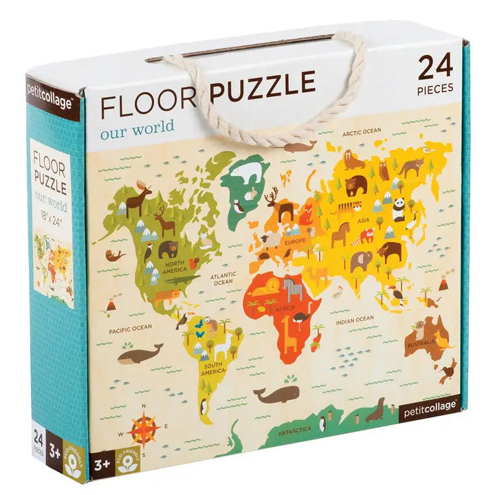 Floor Puzzle: World Map — 24 piece